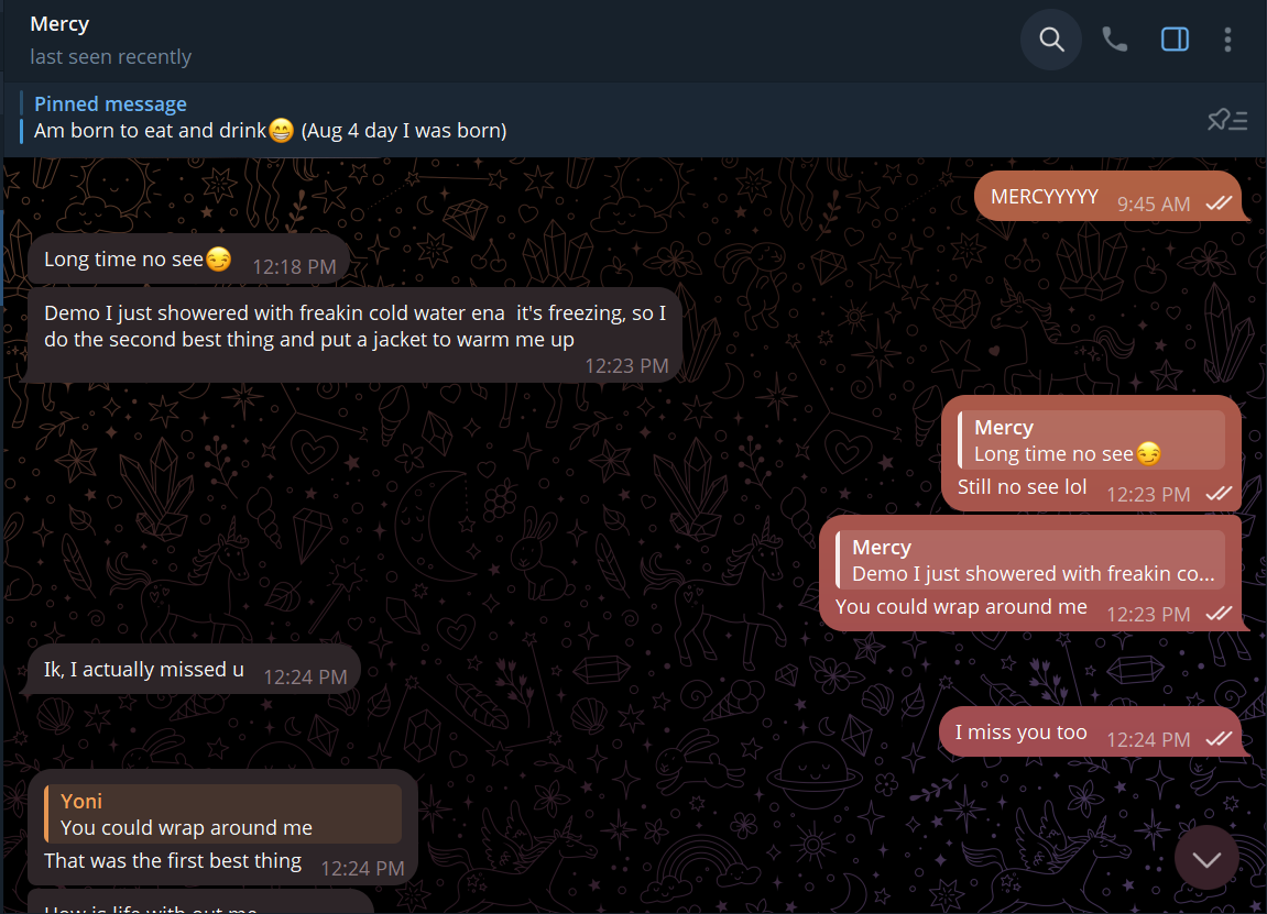 A conversation about missing each other