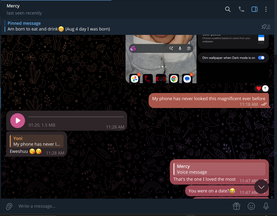 A sweet everyday conversation with Mercy